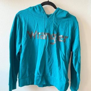 Jeep Wrangler Hoodie Sweatshirt Teal Blue Medium